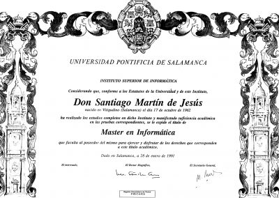 Master en Informática Santiago Martín de Jesús